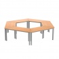 Trapeztisch-Set Flexibel, bestehend aus 6x Trapeztischen 160x80 cm (B/T), 72 cm hoch, 